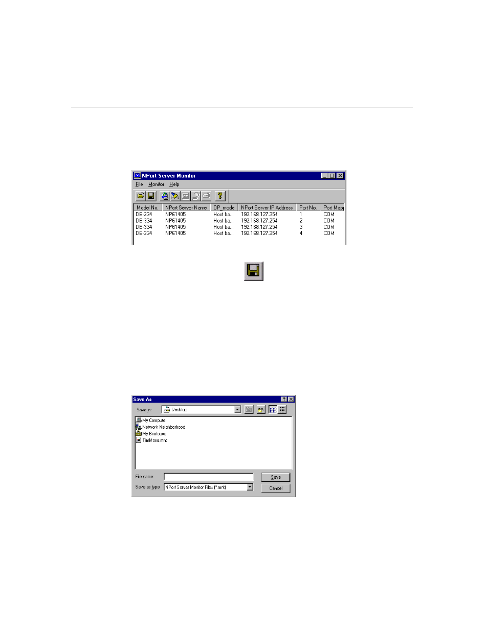 Save and load configuration | Moxa Technologies DE-334 User Manual | Page 73 / 128