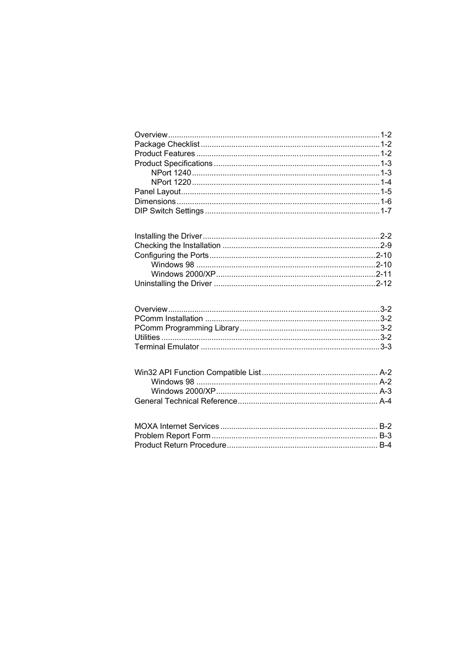 Moxa Technologies 1240 User Manual | Page 3 / 34