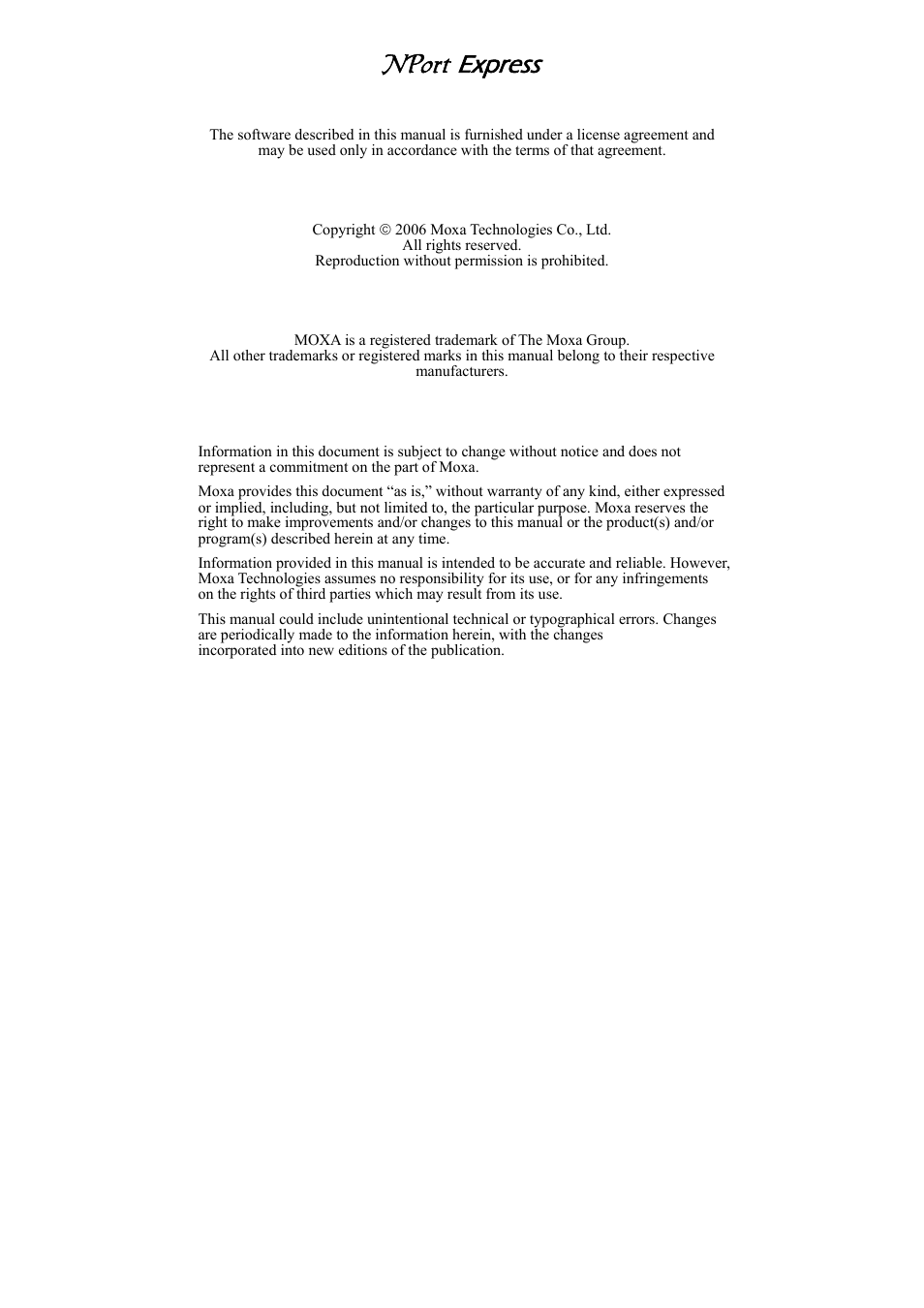 Express, Nport | Moxa Technologies DE-211 User Manual | Page 2 / 35