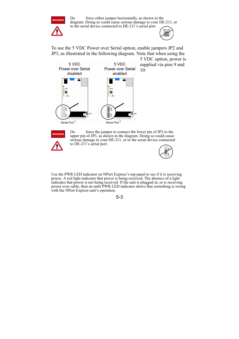 Power status check, Power status check -3 | Moxa Technologies DE-211 User Manual | Page 29 / 35