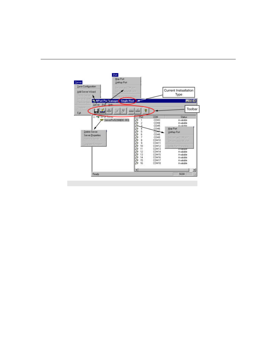 Saving your configuration, Adding an nport server pro—add server wizard | Moxa Technologies DE-308 User Manual | Page 35 / 169