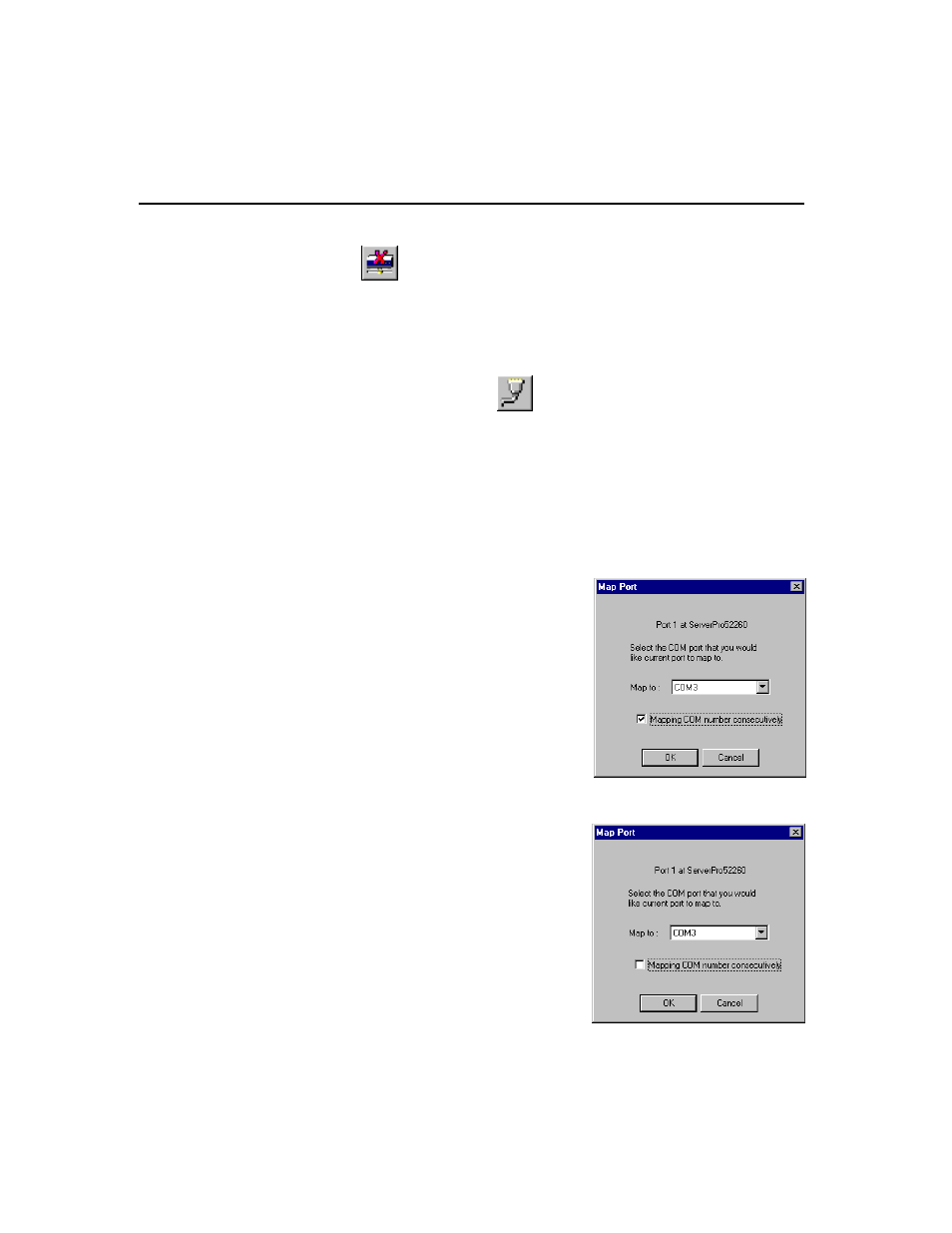 Deleting a server, Modifying com name mappings | Moxa Technologies DE-308 User Manual | Page 59 / 169