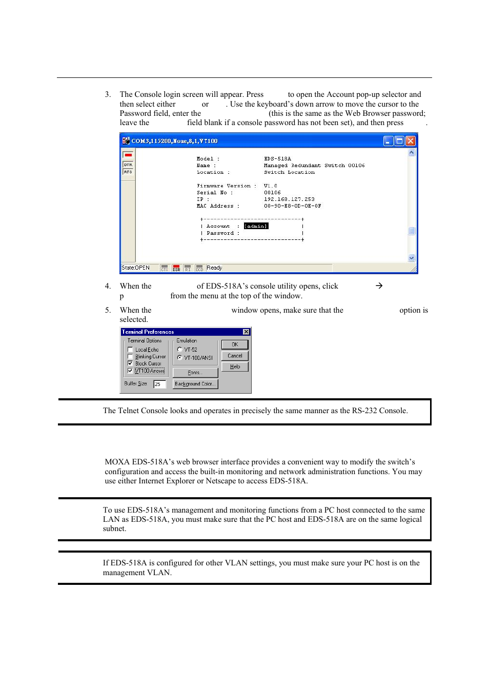 Configuration using a web browser, Configuration using a web browser -6 | Moxa Technologies EDS-518A Series User Manual | Page 13 / 97