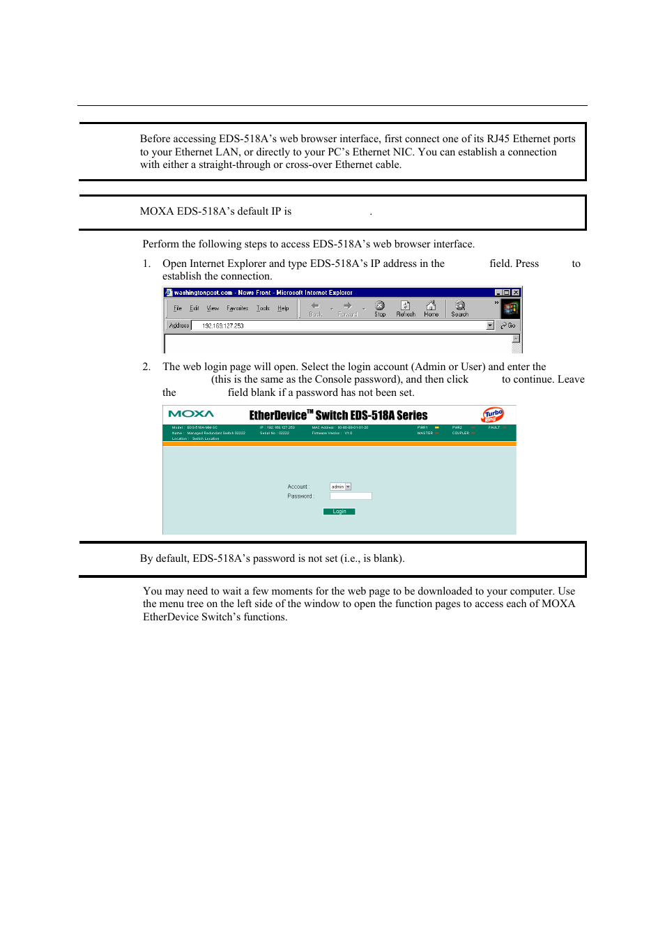 Moxa Technologies EDS-518A Series User Manual | Page 14 / 97