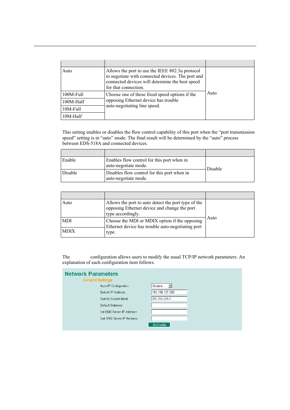 Network, Network -6 | Moxa Technologies EDS-518A Series User Manual | Page 21 / 97