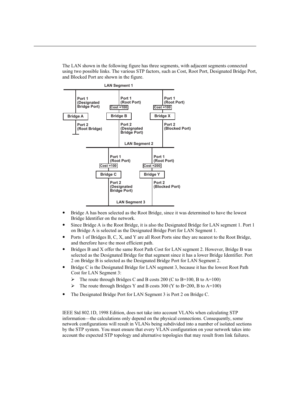 Stp example, Using stp on a network with multiple vlans | Moxa Technologies EDS-518A Series User Manual | Page 40 / 97