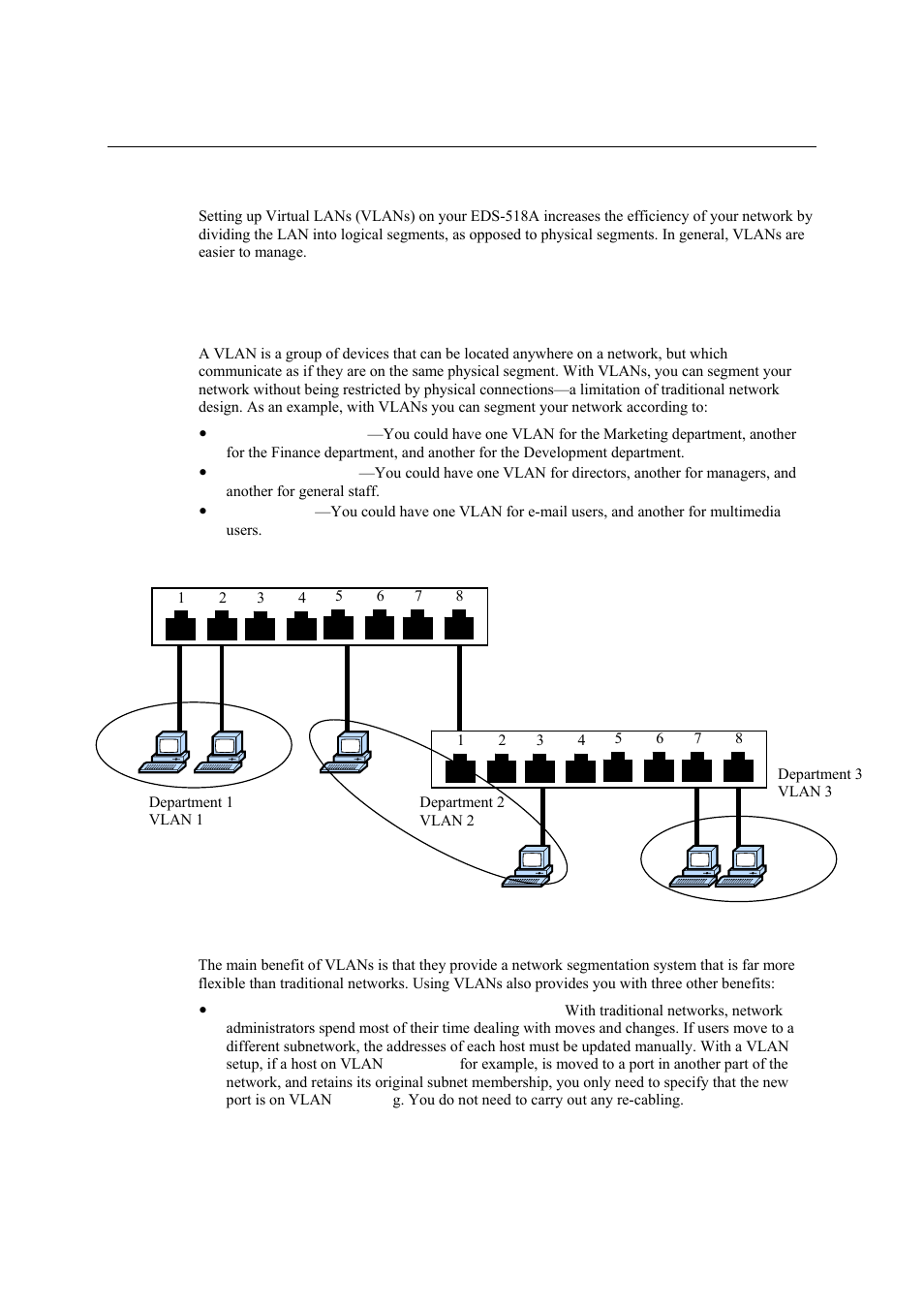 Using virtual lan, The virtual lan (vlan) concept, Using virtual lan -34 | The virtual lan (vlan) concept -34 | Moxa Technologies EDS-518A Series User Manual | Page 49 / 97
