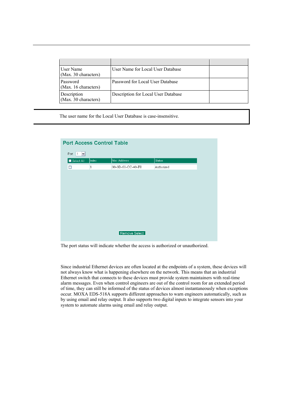 Using auto warning, Using auto warning -52 | Moxa Technologies EDS-518A Series User Manual | Page 67 / 97