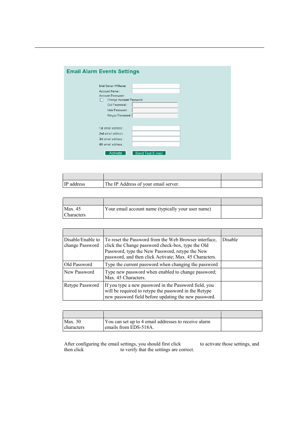 Email setup, Email setup -55 | Moxa Technologies EDS-518A Series User Manual | Page 70 / 97