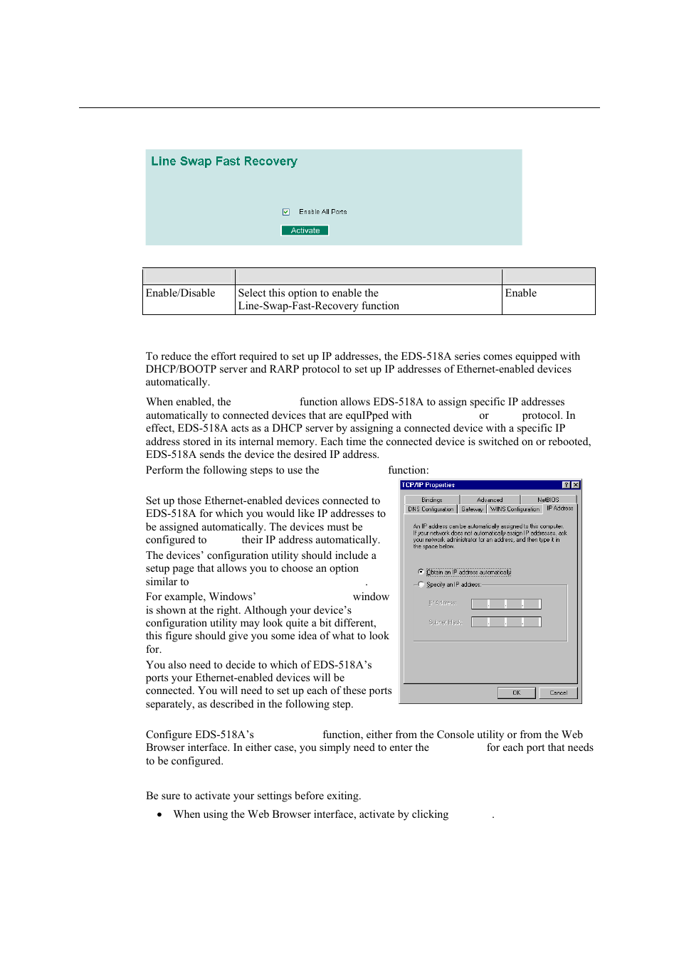 Configuring line-swap fast recovery, Using set device ip, Configuring line-swap fast recovery -58 | Using set device ip -58 | Moxa Technologies EDS-518A Series User Manual | Page 73 / 97