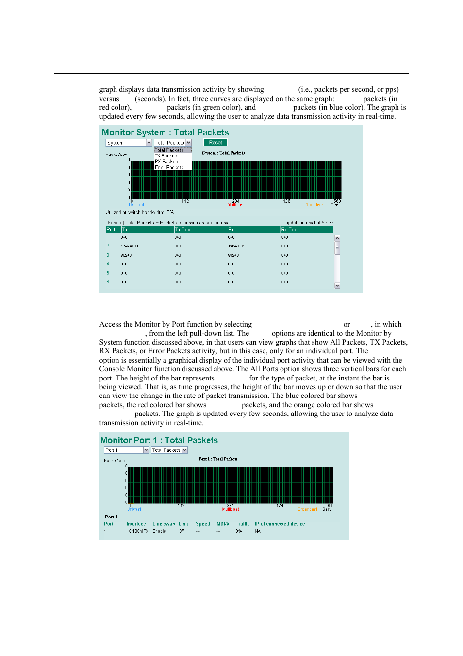 Monitor by port, Monitor by port -61 | Moxa Technologies EDS-518A Series User Manual | Page 76 / 97