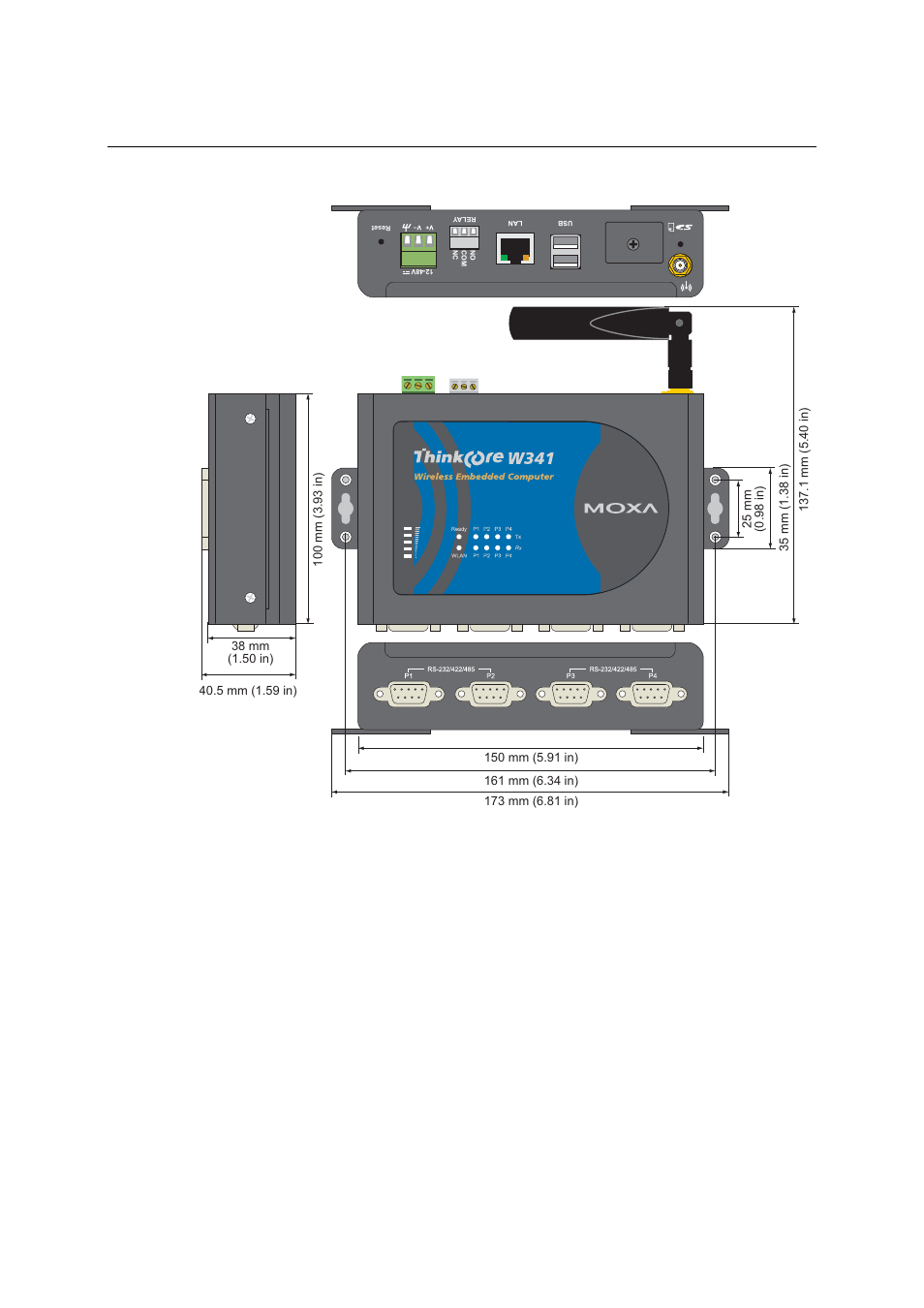 Thinkcore w341, Thinkcore w341 -6 | Moxa Technologies W321 User Manual | Page 16 / 28