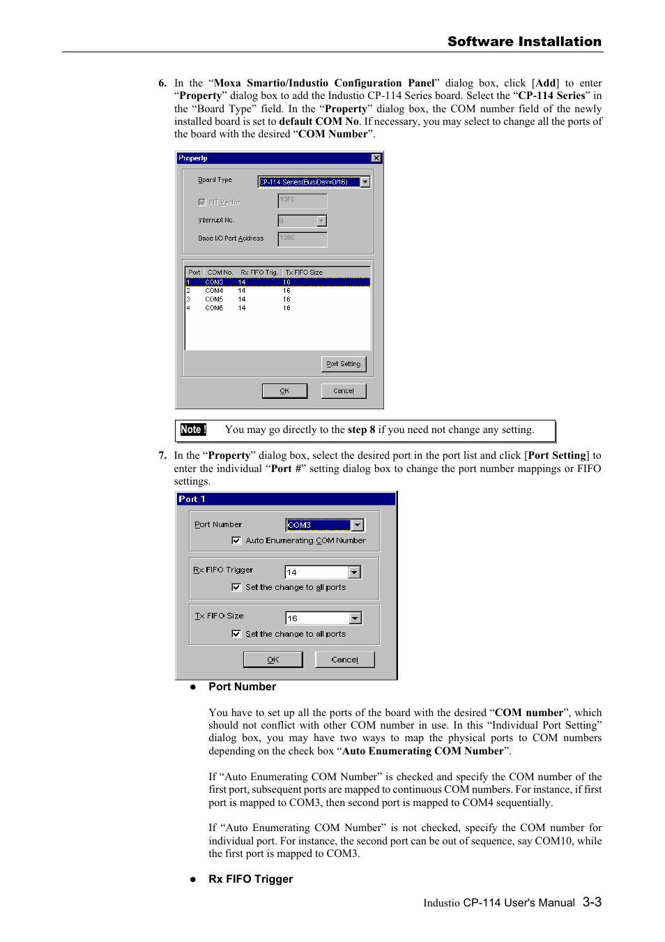 Software installation | Moxa Technologies CP-114 Series User Manual | Page 15 / 55