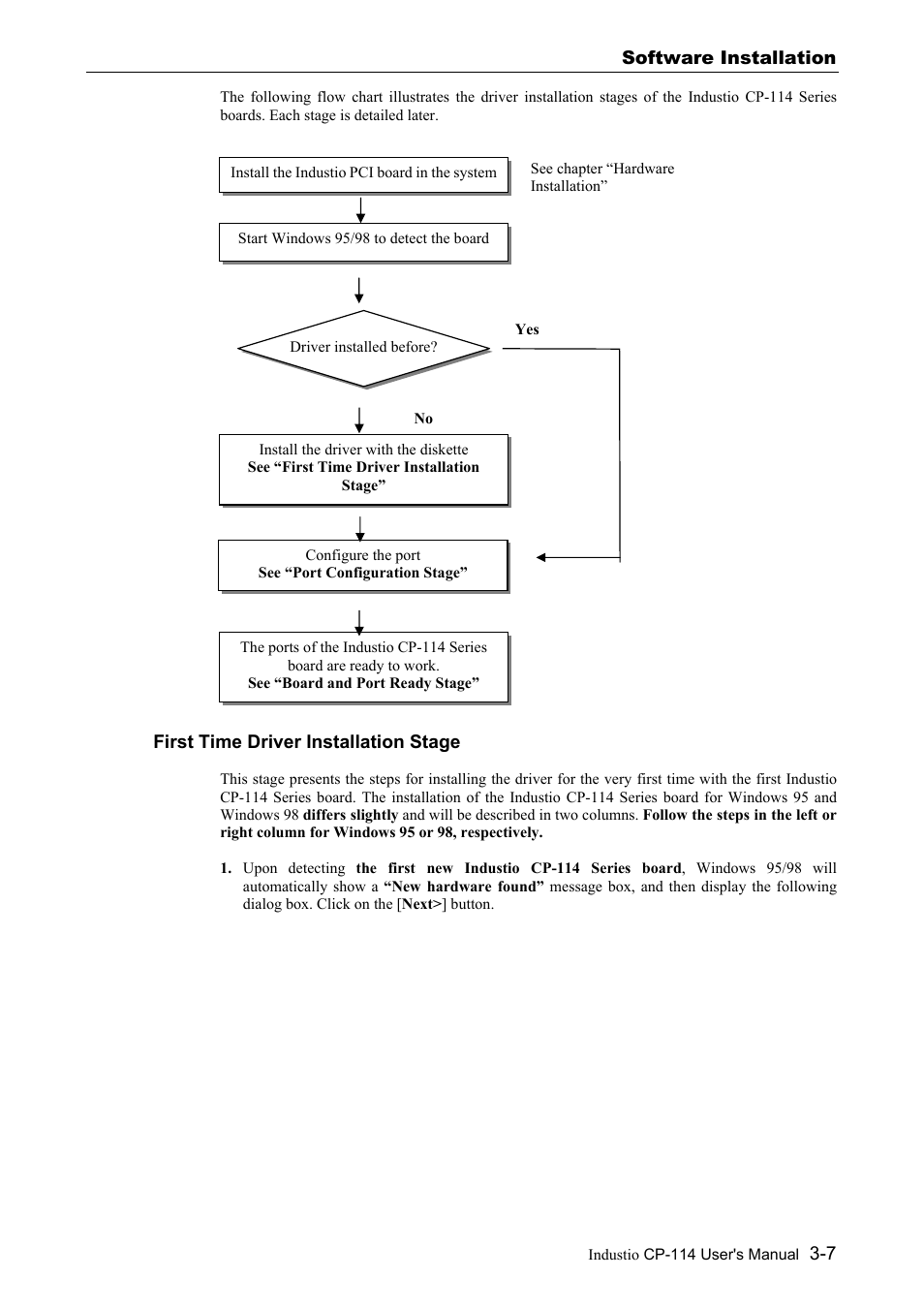 First time driver installation stage -7 | Moxa Technologies CP-114 Series User Manual | Page 19 / 55