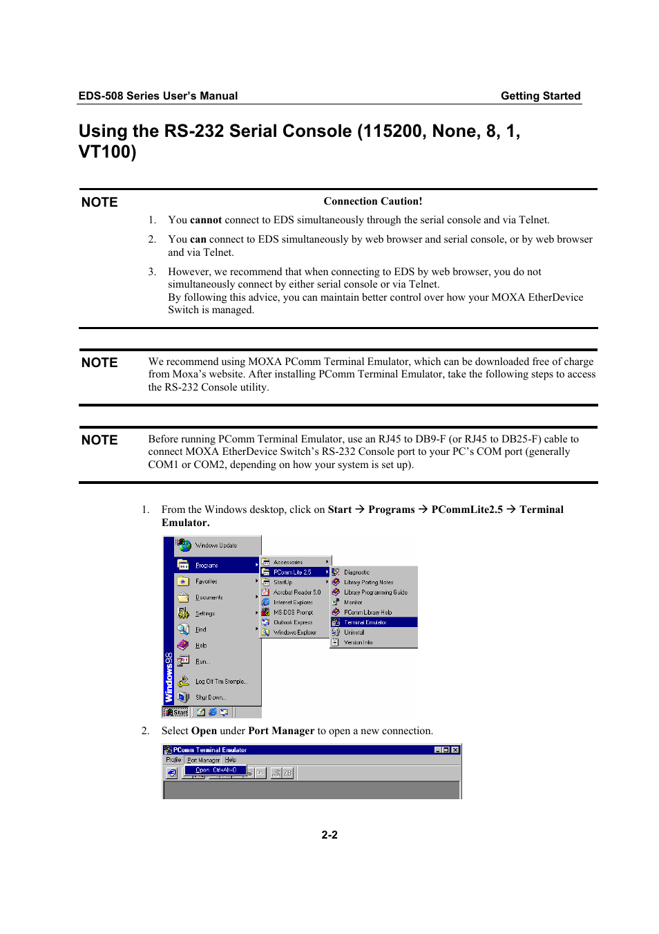 Moxa Technologies Moxa EtherDevice Switch EDS-508 User Manual | Page 10 / 92