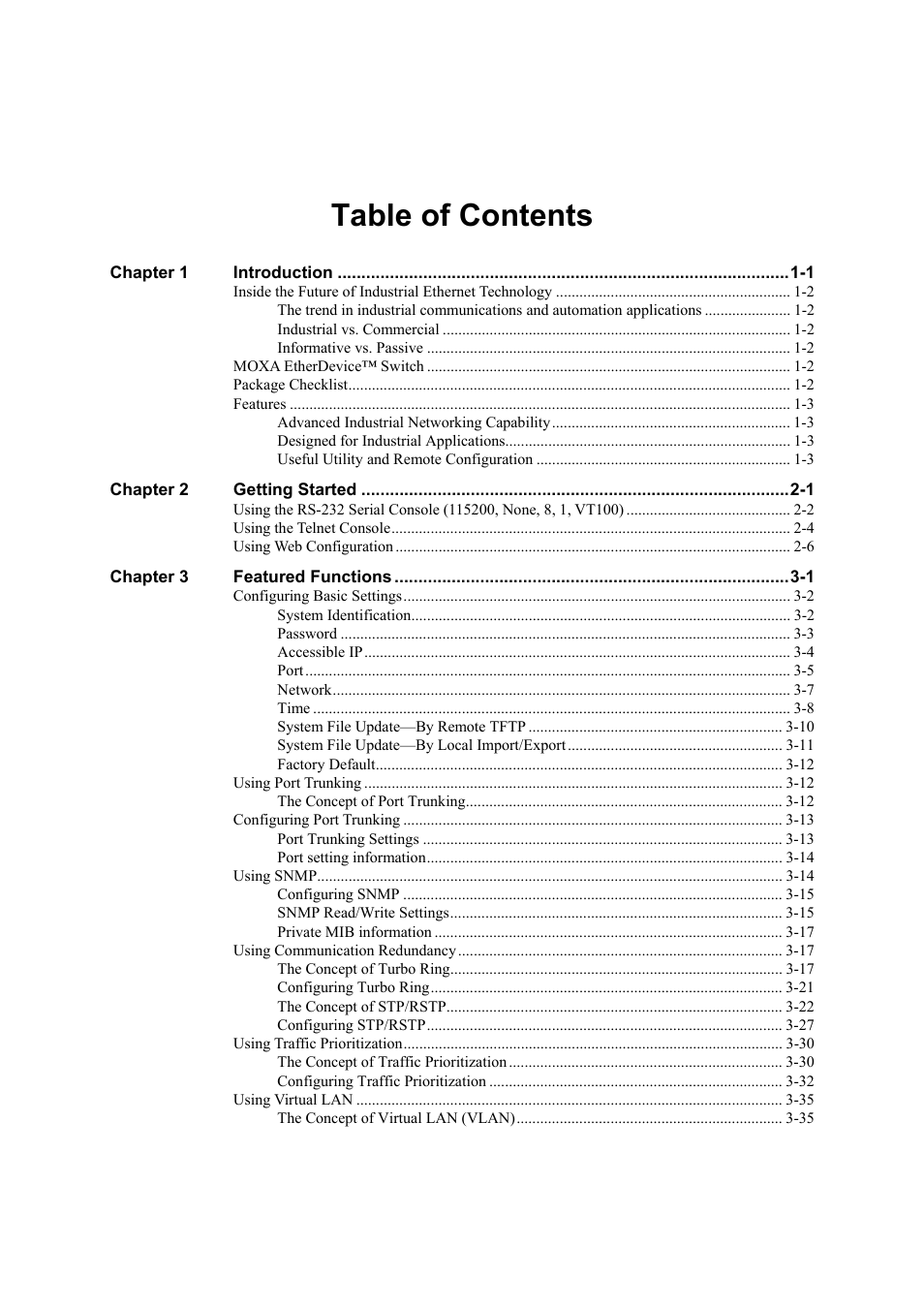 Moxa Technologies Moxa EtherDevice Switch EDS-508 User Manual | Page 3 / 92