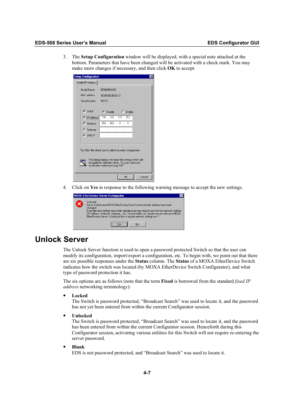 Unlock server, Unlock server -7 | Moxa Technologies Moxa EtherDevice Switch EDS-508 User Manual | Page 83 / 92