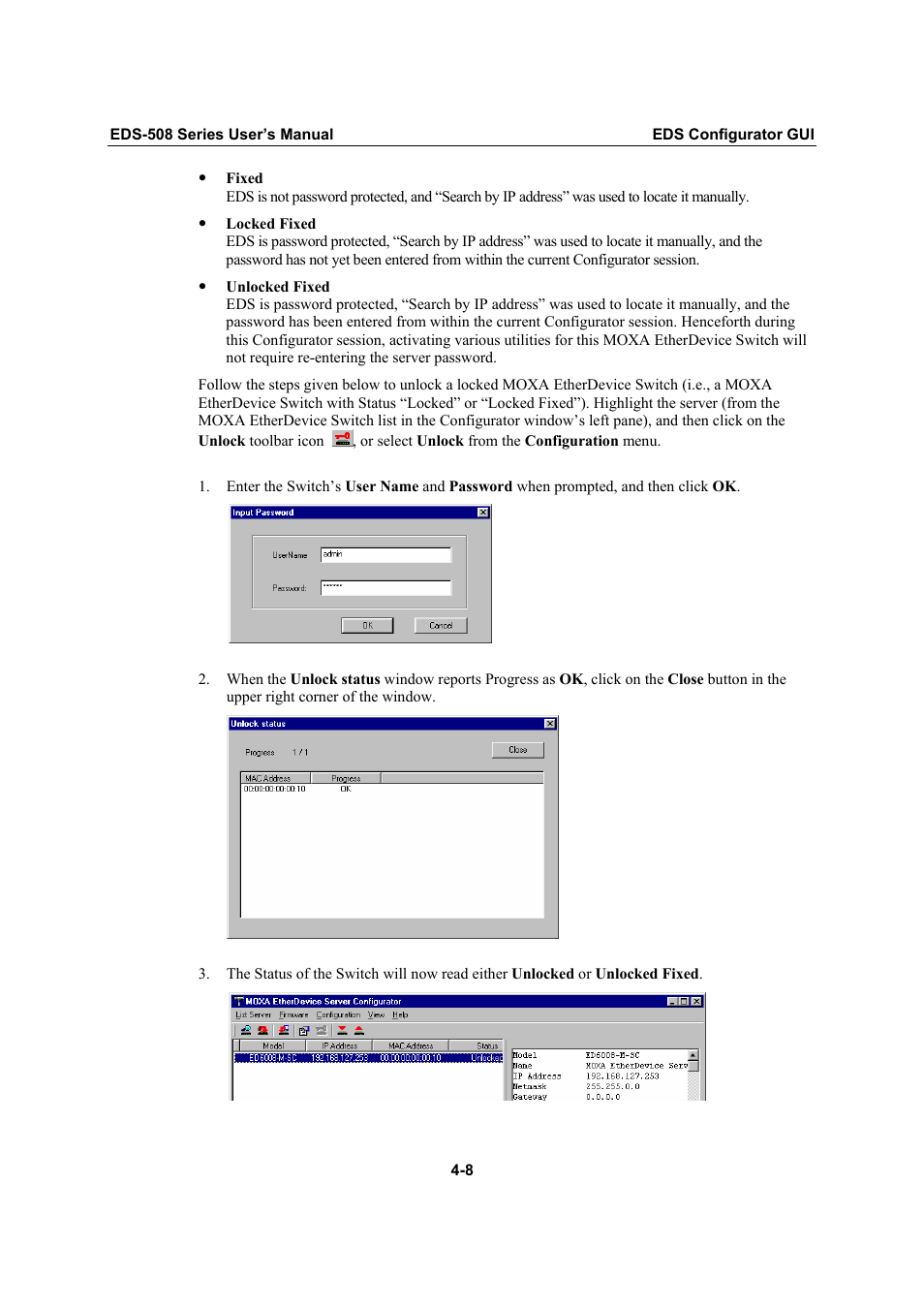 Moxa Technologies Moxa EtherDevice Switch EDS-508 User Manual | Page 84 / 92