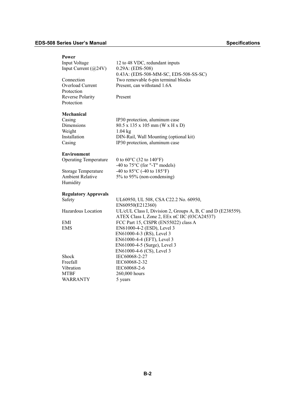Moxa Technologies Moxa EtherDevice Switch EDS-508 User Manual | Page 88 / 92