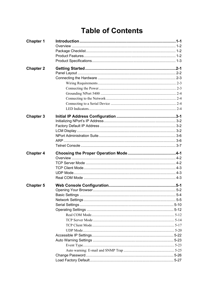 Moxa Technologies 5400 User Manual | Page 3 / 96