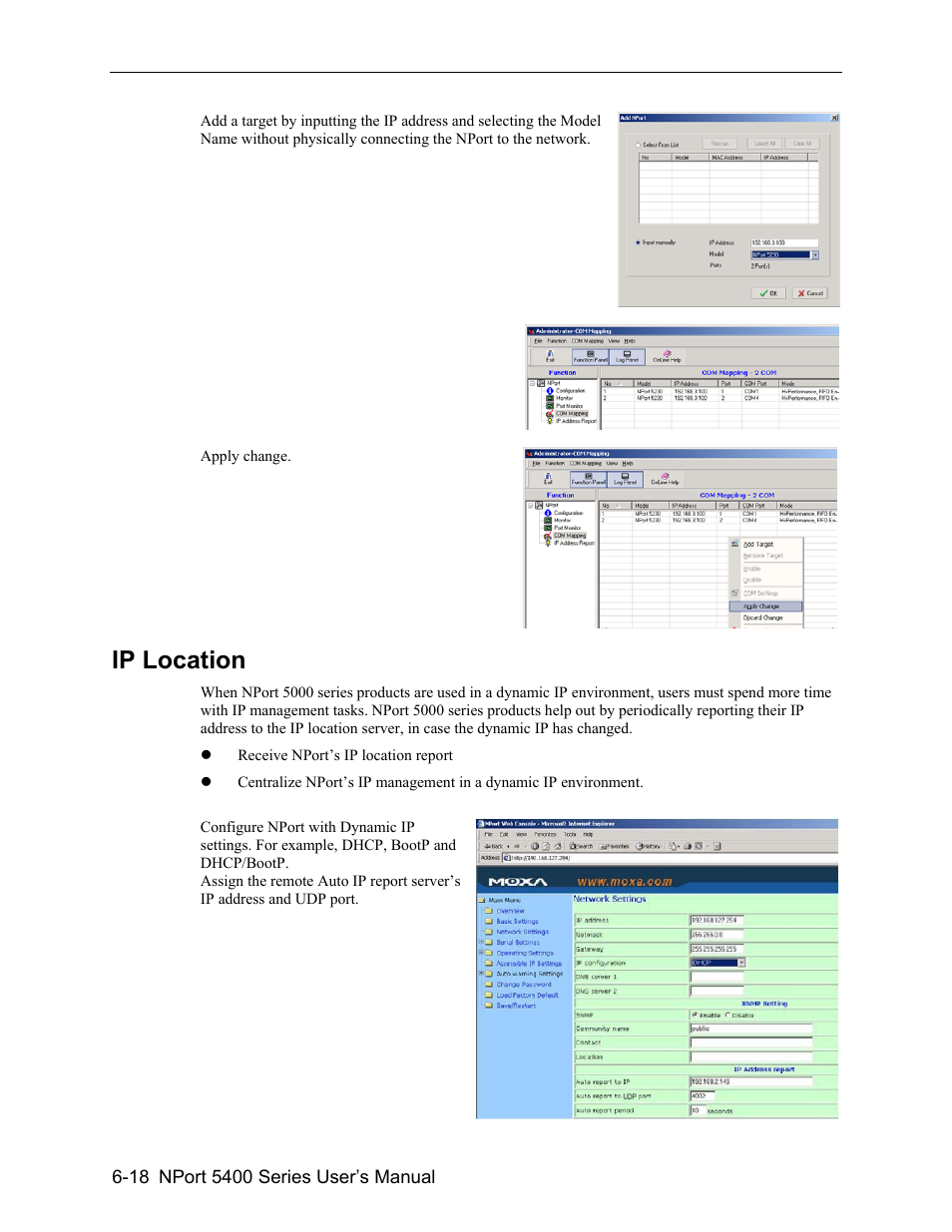 Ip location -18, Ip location | Moxa Technologies 5400 User Manual | Page 72 / 96