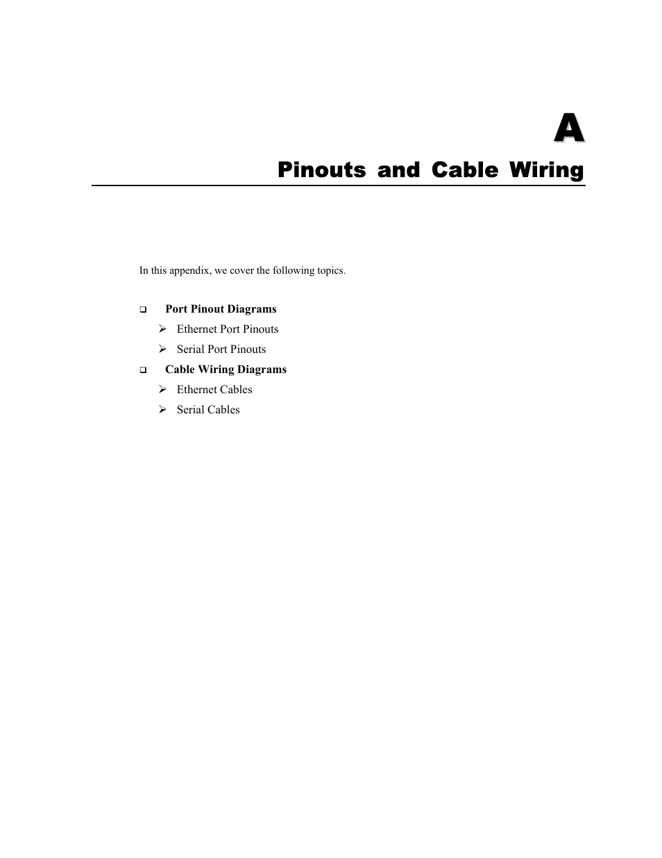 Appendix a, Pinouts and cable wiring | Moxa Technologies 5400 User Manual | Page 79 / 96