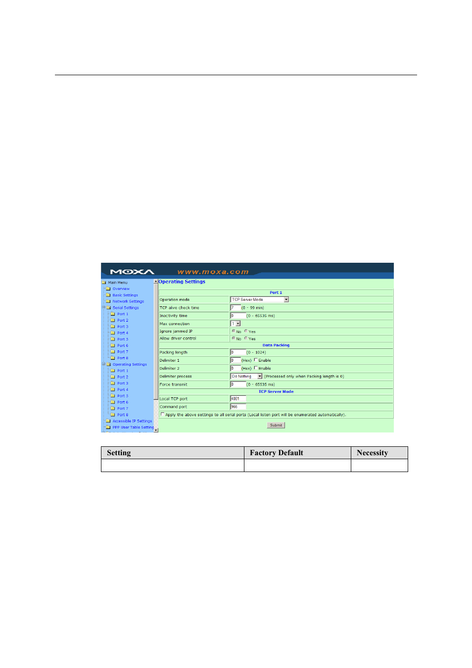 Tcp server mode, Tcp server mode -14 | Moxa Technologies NPort 5600 User Manual | Page 44 / 119