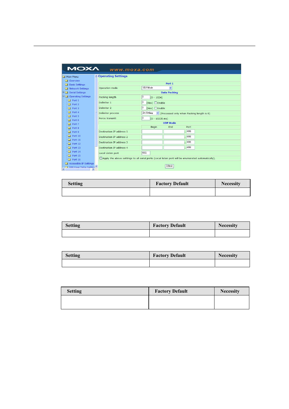 Udp mode, Udp mode -23 | Moxa Technologies NPort 5600 User Manual | Page 53 / 119