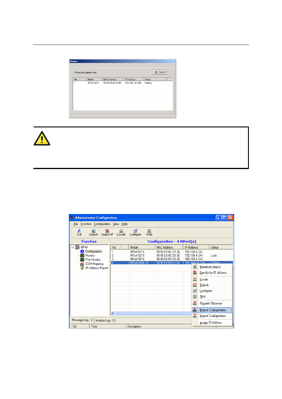 Export/import, Export/import -13 | Moxa Technologies NPort 5600 User Manual | Page 81 / 119