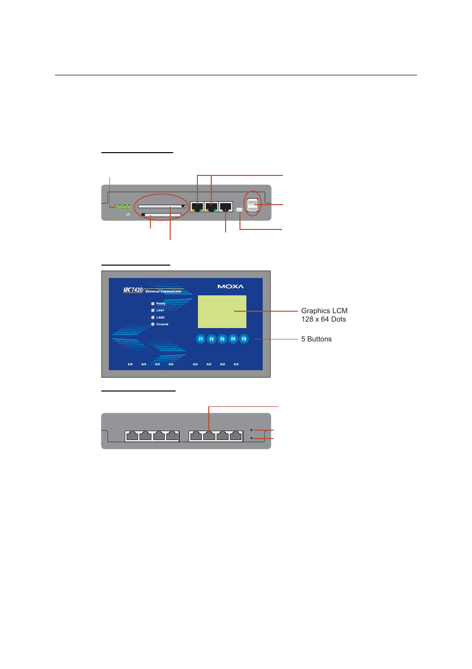 Hardware introduction, Appearance and dimensions, Appearance and dimensions -5 | Appearance, Uc-7400 hardware user’s manual introduction | Moxa Technologies UC-7400 User Manual | Page 8 / 25