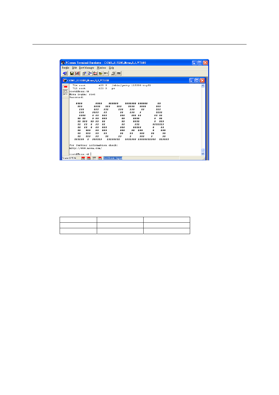 Telnet console, Telnet console -3 | Moxa Technologies THINKCORE W341 User Manual | Page 12 / 104
