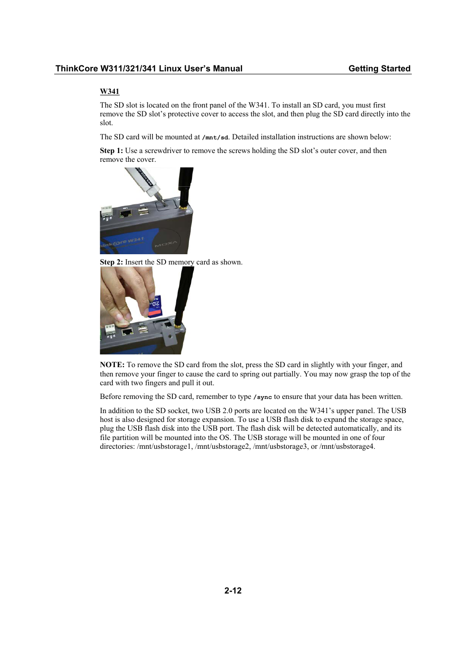 Moxa Technologies THINKCORE W341 User Manual | Page 21 / 104