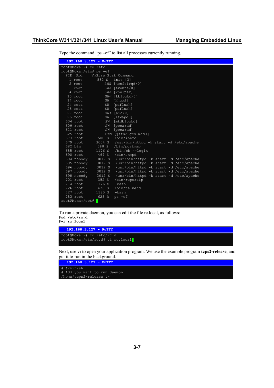 Moxa Technologies THINKCORE W341 User Manual | Page 36 / 104