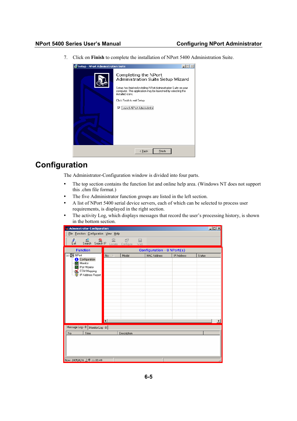 Configuration | Moxa Technologies NPort 5400 User Manual | Page 61 / 102