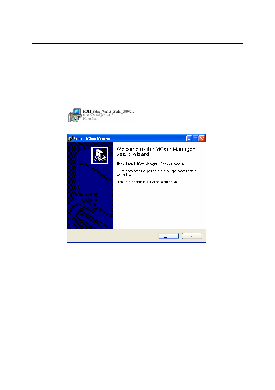 Installing the software, Installing the software -2, Tting | Change language se | Moxa Technologies MGATE EIP3000 DF1 User Manual | Page 26 / 48