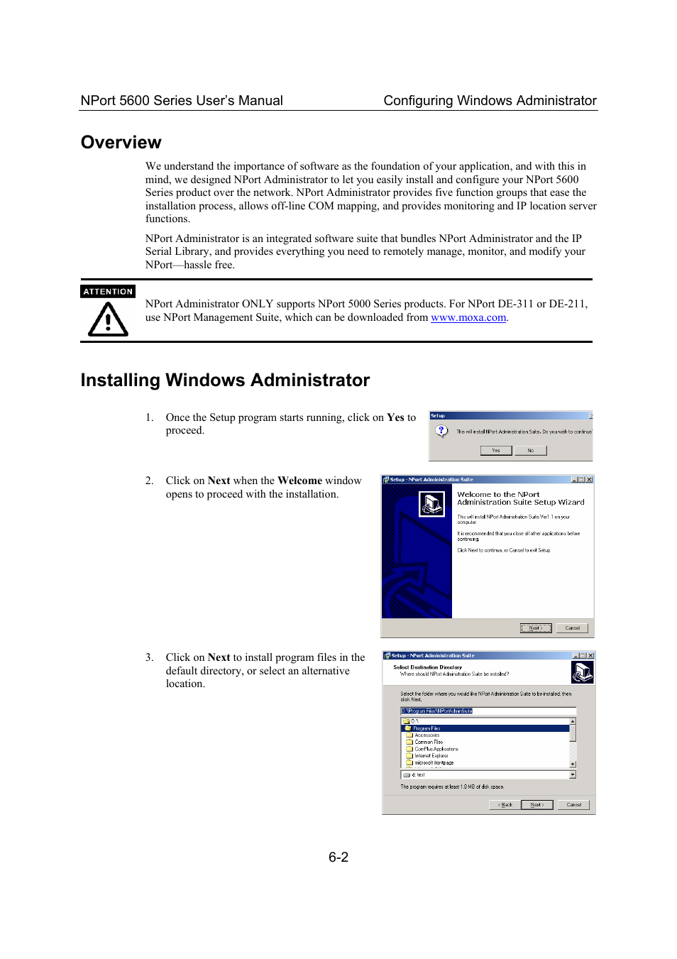 Overview, Installing windows administrator, Overview -2 | Installing windows administrator -2 | Moxa Technologies 5600 User Manual | Page 54 / 93