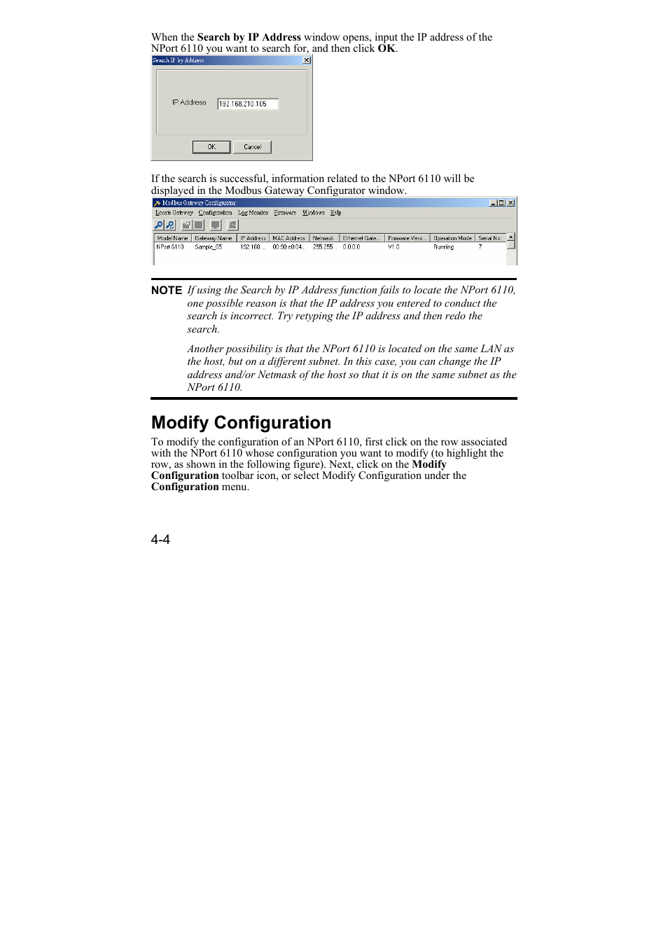Modify configuration, Modify configuration -4 | Moxa Technologies 6110 User Manual | Page 30 / 52