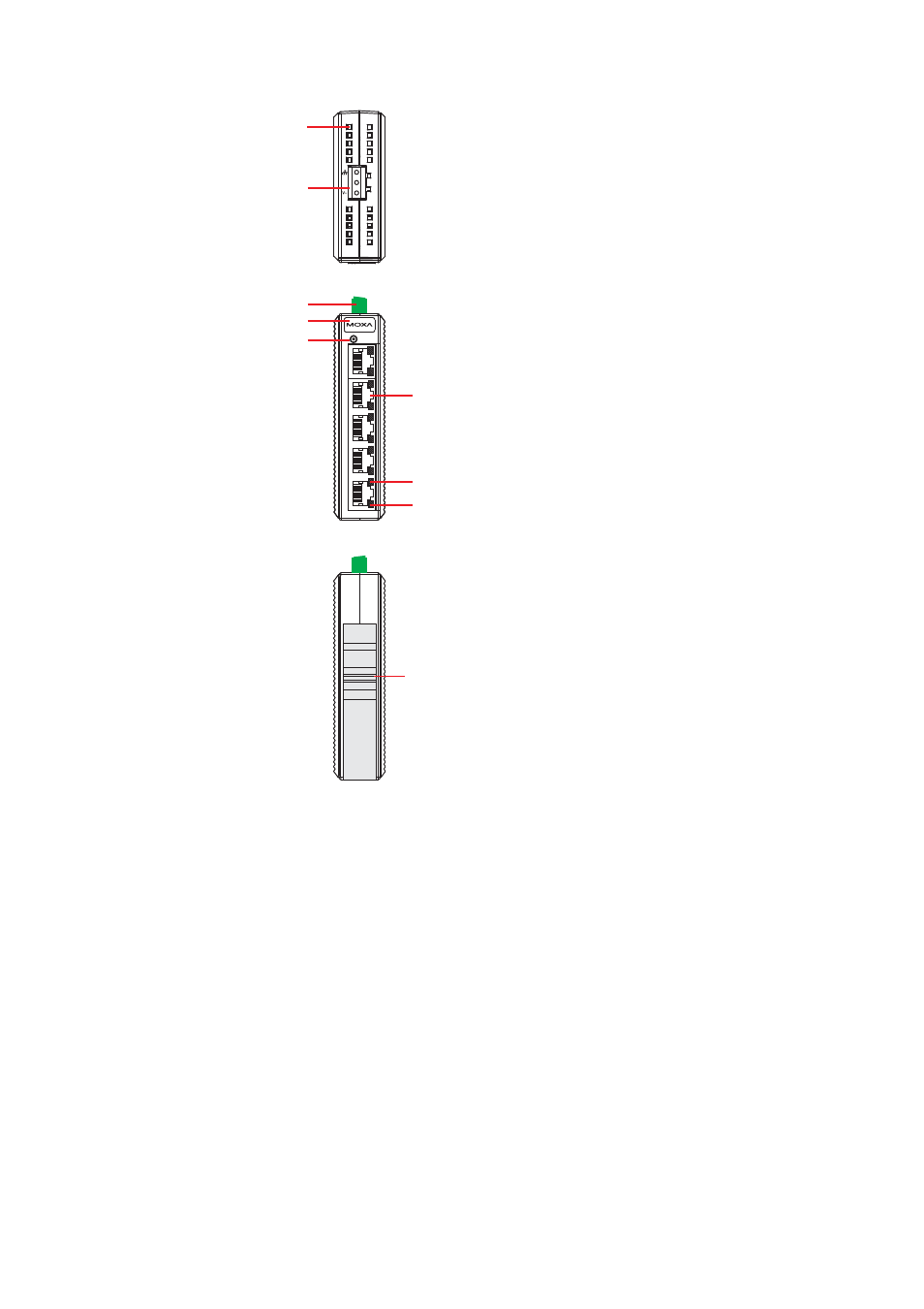 Panel layout of eds-205 serieseries | Moxa Technologies EDS-205 User Manual | Page 3 / 10