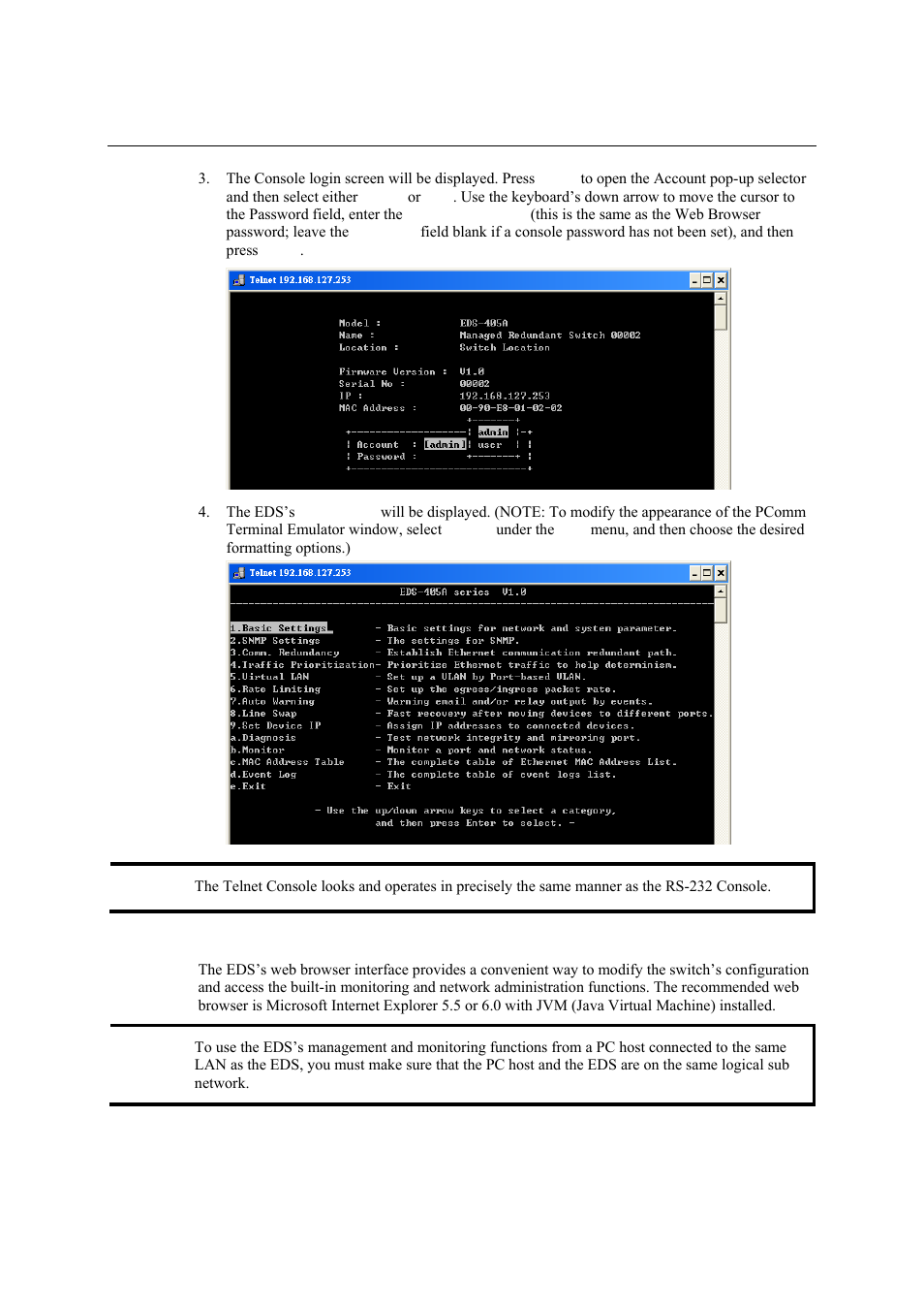 Configuration using a web browser, Configuration using a web browser -6 | Moxa Technologies Moxa EtherDevice Switch EDS-405A User Manual | Page 13 / 82