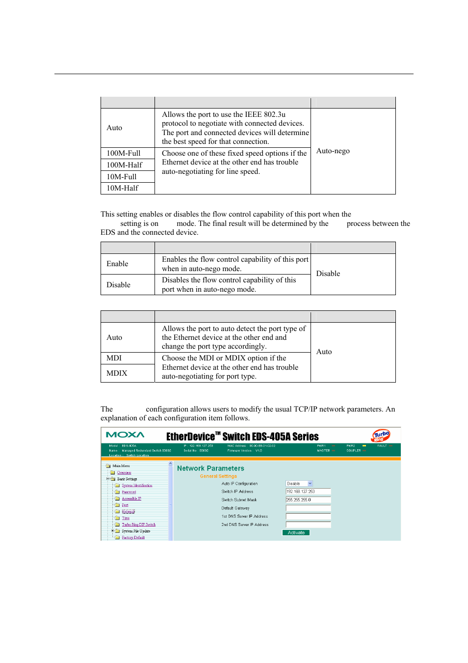 Network, Network -6 | Moxa Technologies Moxa EtherDevice Switch EDS-405A User Manual | Page 21 / 82