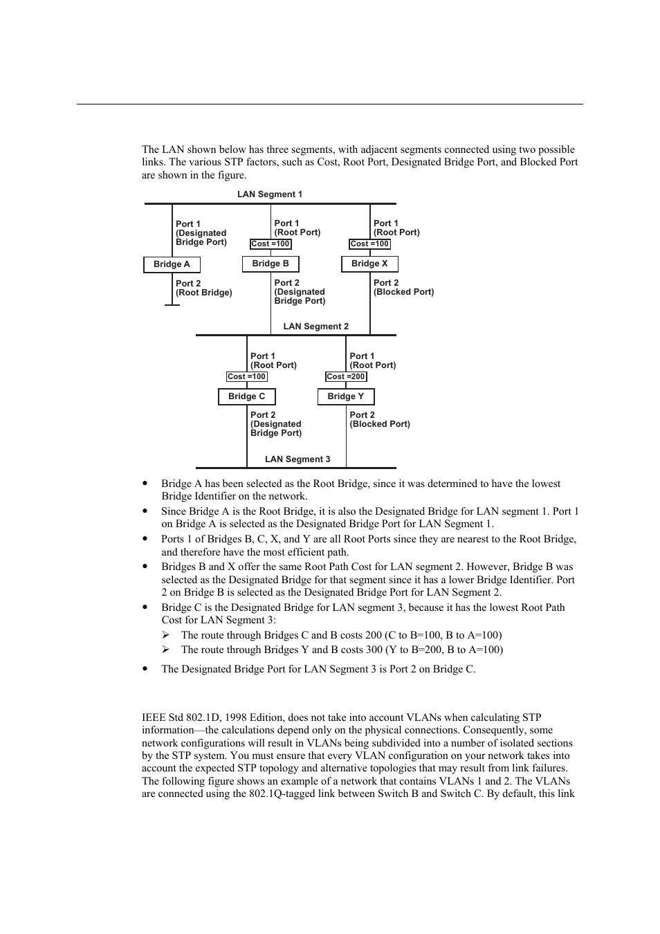 Stp example, Using stp on a network with multiple vlans | Moxa Technologies Moxa EtherDevice Switch EDS-405A User Manual | Page 46 / 82