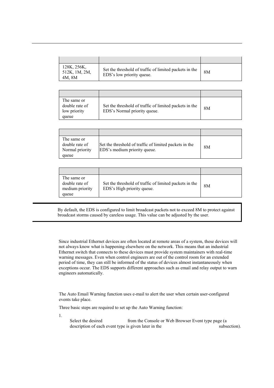 Using auto warning, Configuring email warning, Using auto warning -44 | Configuring email warning -44 | Moxa Technologies Moxa EtherDevice Switch EDS-405A User Manual | Page 59 / 82