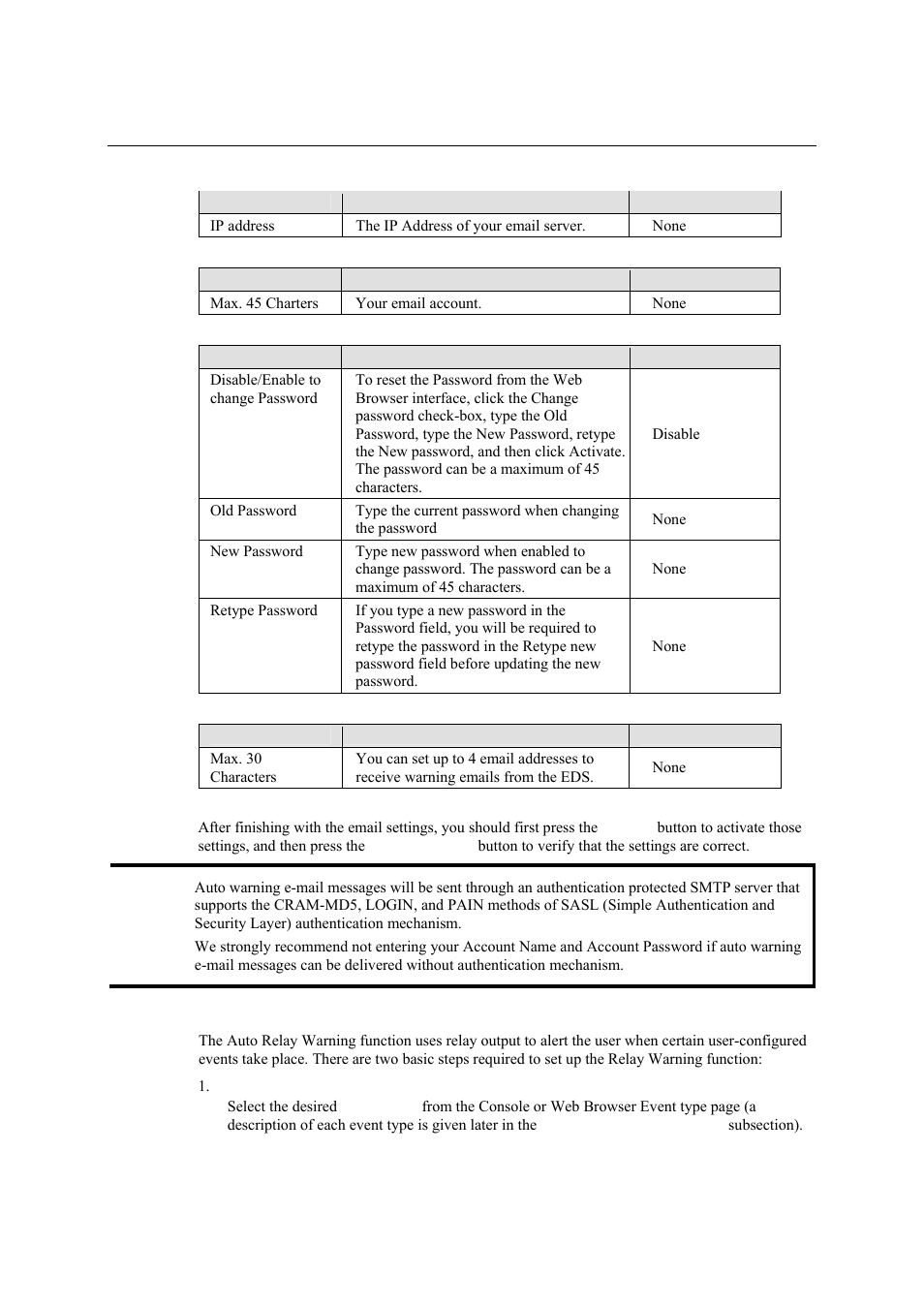 Configuring relay warning, Configuring relay warning -47 | Moxa Technologies Moxa EtherDevice Switch EDS-405A User Manual | Page 62 / 82