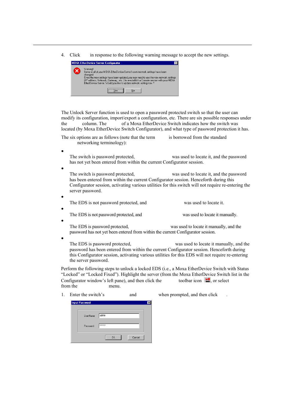 Unlock server | Moxa Technologies Moxa EtherDevice Switch EDS-405A User Manual | Page 78 / 82