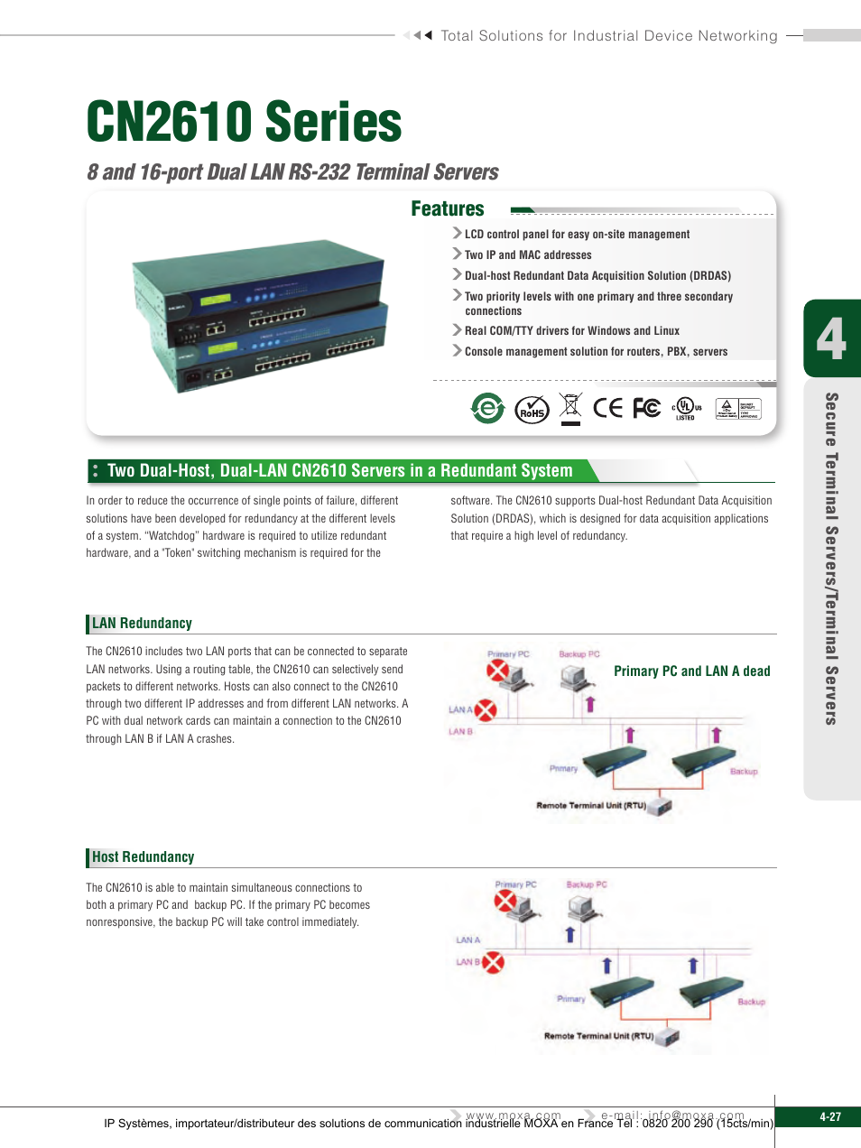 Cn2610 series, Features | Moxa Technologies 6450 User Manual | Page 27 / 30