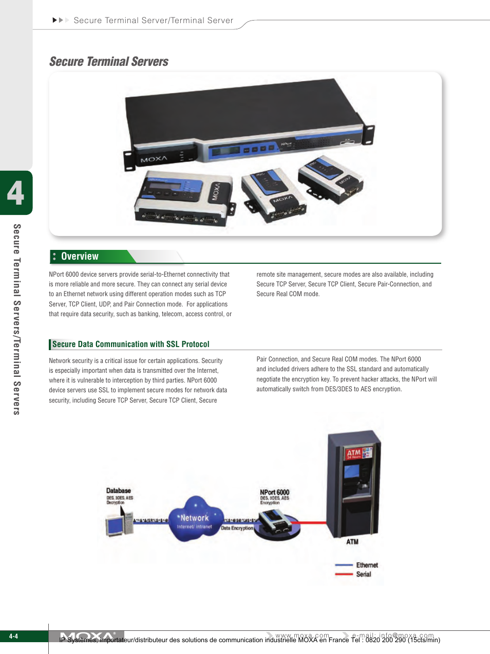 Secure terminal servers | Moxa Technologies 6450 User Manual | Page 4 / 30