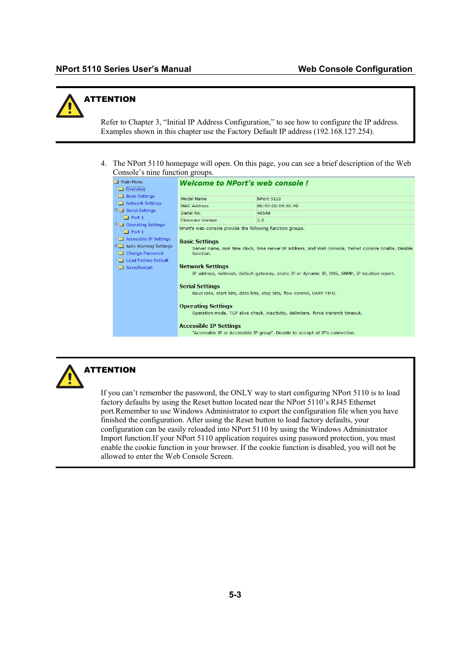 Moxa Technologies NPort 5110 Series User Manual | Page 25 / 101
