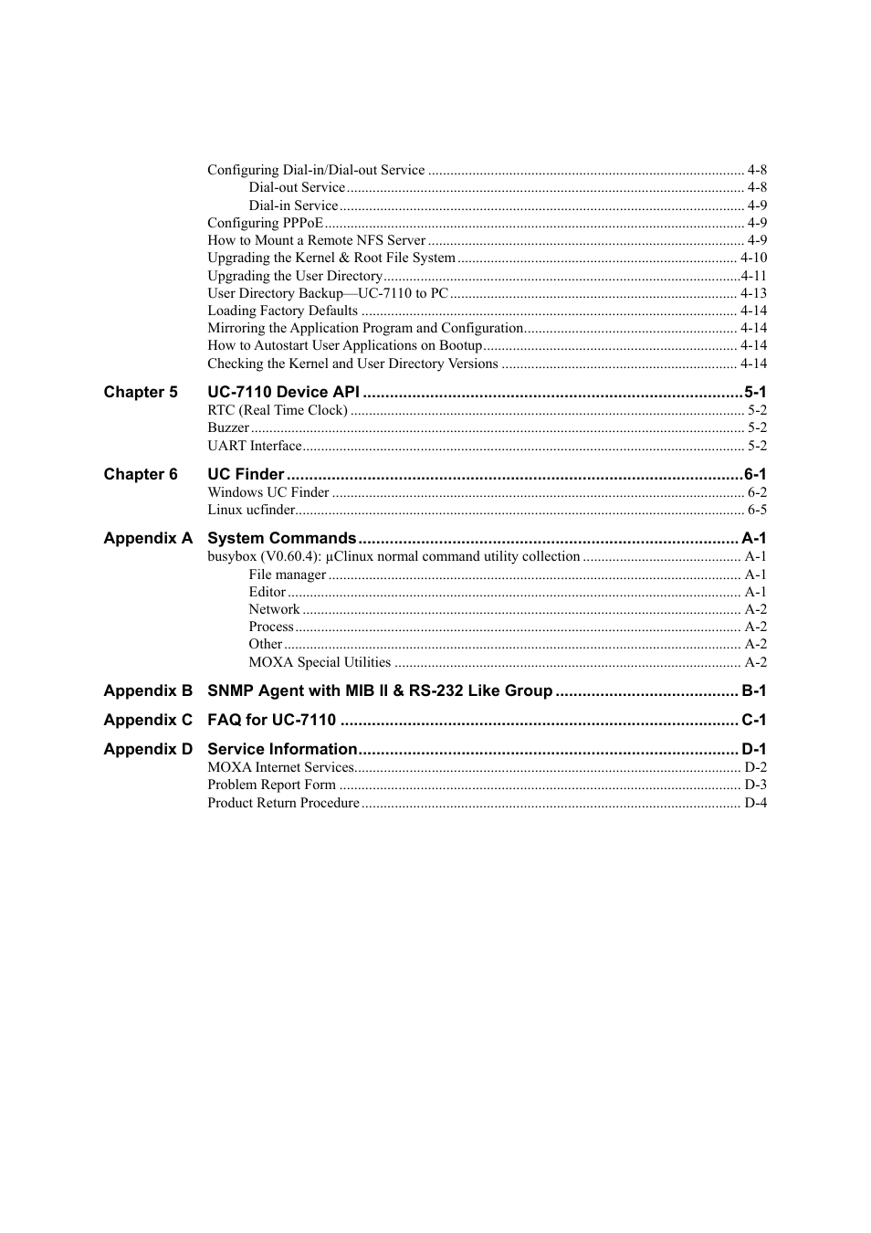 Moxa Technologies UC-7110 User Manual | Page 4 / 64