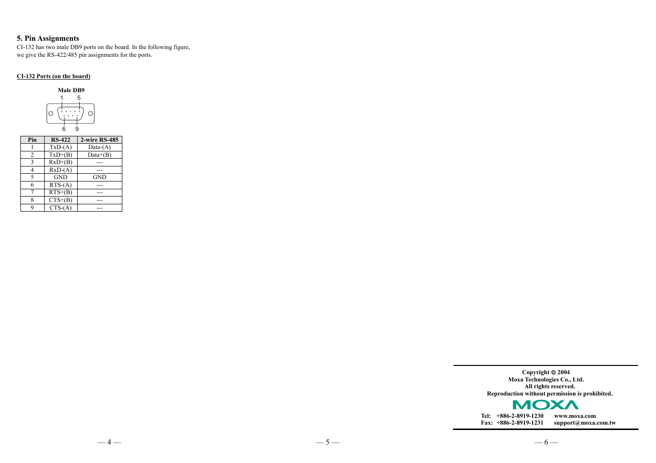 Moxa Technologies Industrial Serial Board CI-132 User Manual | Page 2 / 2