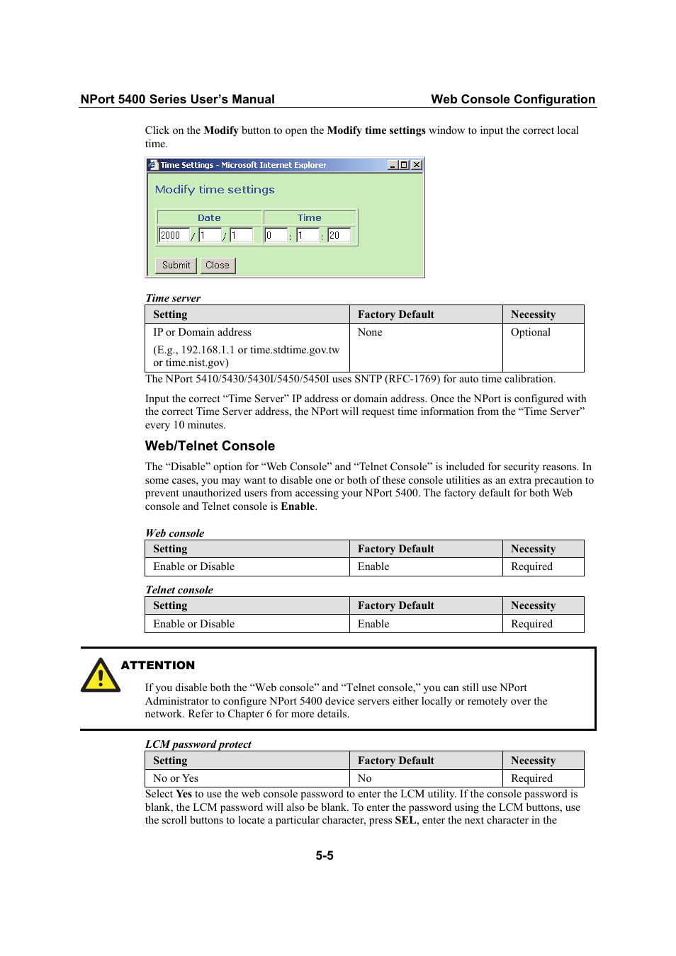 Moxa Technologies NPort 5400 Series User Manual | Page 31 / 104